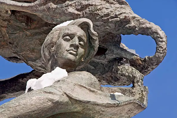 Photo of Detail of monument  Frederic Chopin.
