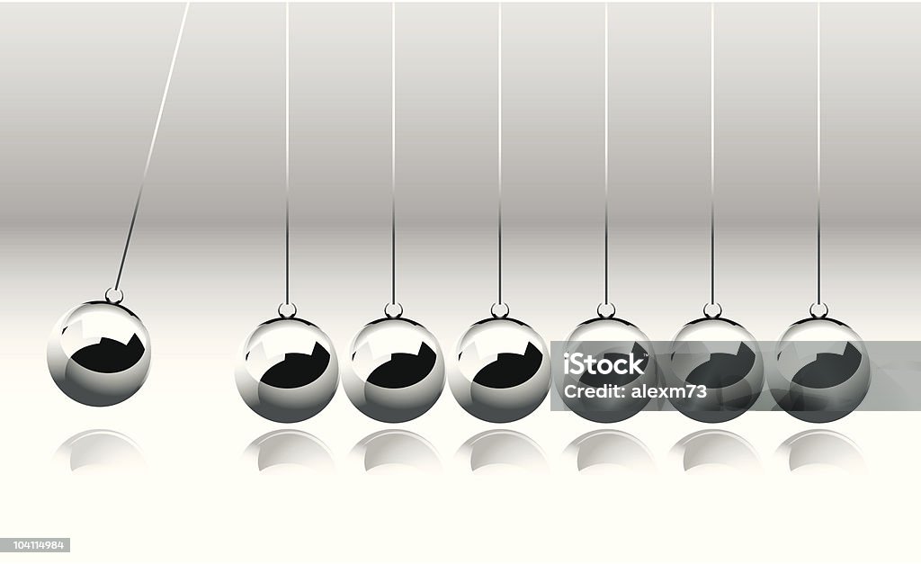 Balancing Balls of Newton's Cradle  Newton's Cradle stock vector