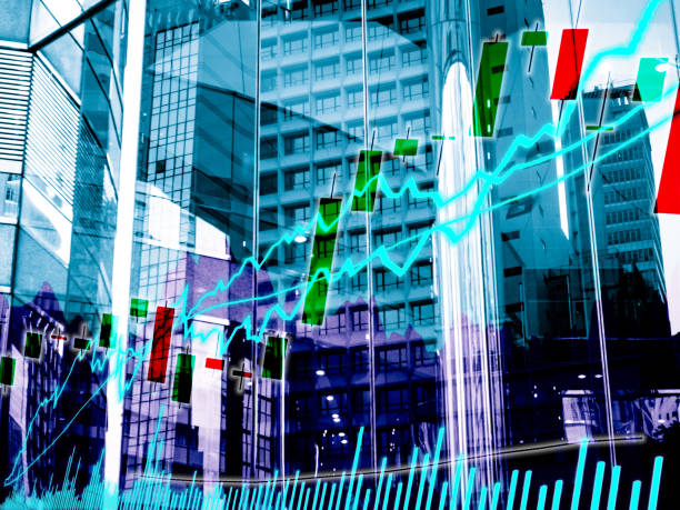istock Perspective stock market index with modern building in background 1041150236