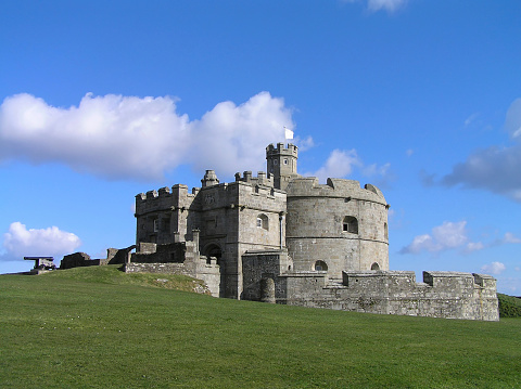 Carnarfon, UK - 31 Jul 2013: Ancient Carnarfon castle in UK