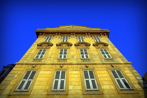 Old colorful building in Nice, France