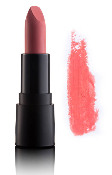istock Color lipstick with smudged stroke isolated 1041157538