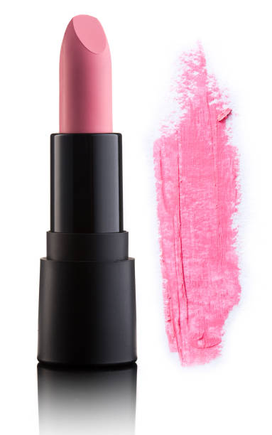 istock Color lipstick with smudged stroke isolated 1041157552