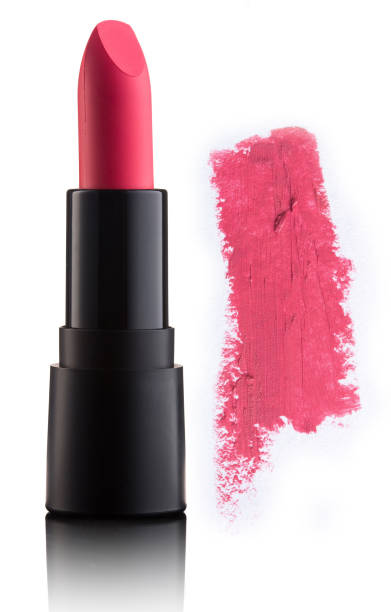 istock Color lipstick with smudged stroke isolated 1041157564