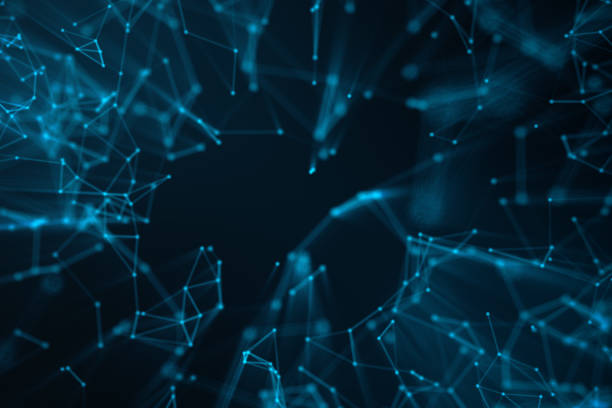 istock Abstract background of lines and dots, low poly mesh. Concept cloud internet connections technology connections. The current example of artificial intelligence concepts of the future. 3D illustration 1041164916
