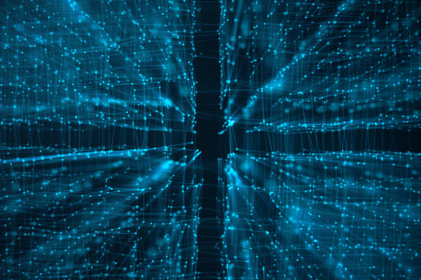 istock Abstract background of lines and dots, low poly mesh. Concept cloud internet connections technology connections. The current example of artificial intelligence concepts of the future. 3D illustration 1041164928