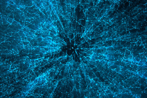istock Abstract background of lines and dots, low poly mesh. Concept cloud internet connections technology connections. The current example of artificial intelligence concepts of the future. 3D illustration 1041164950