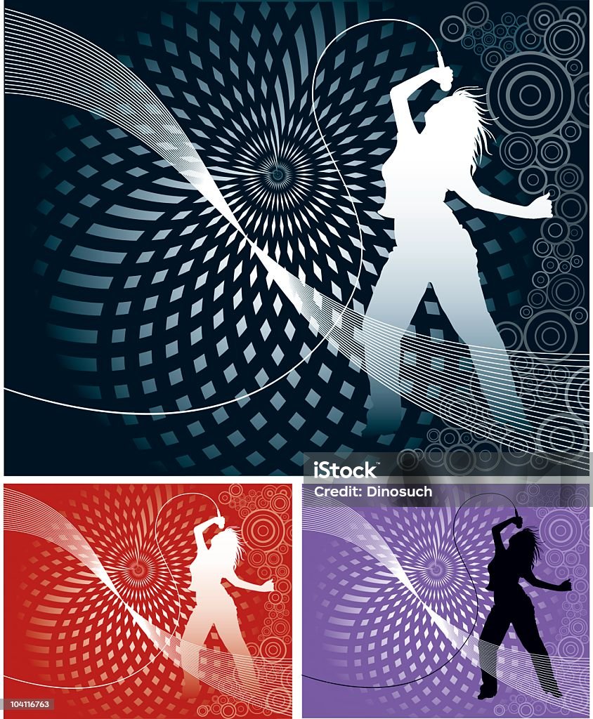 Dancing Retro Girl  Talent Show stock vector