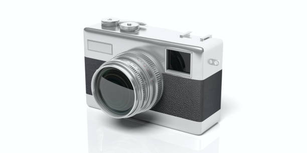 istock Retro camera, isolated on white background, 3d illustration. 1041167852