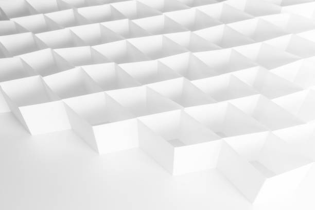 istock Papers folded in geometric shapes, white background 1041168170