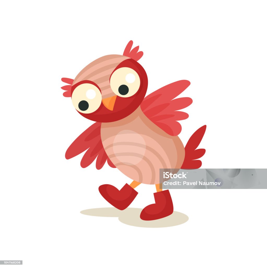 Cute Funny Owlet Walking In Boots Sweet Owl Bird Cartoon Character Vector  Illustration On A White Background Stock Illustration - Download Image Now  - iStock