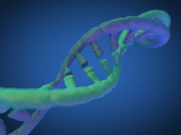 istock DNA chain. Abstract scientific background. 3D rendering 1041173358