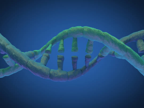 istock DNA chain. Abstract scientific background. 3D rendering 1041173360