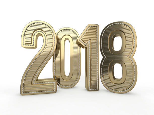 istock 2018 gold numbers text decoration. 3D 1041173390