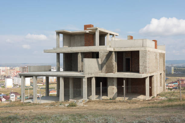 istock The abandoned construction of a small private house 1041185874