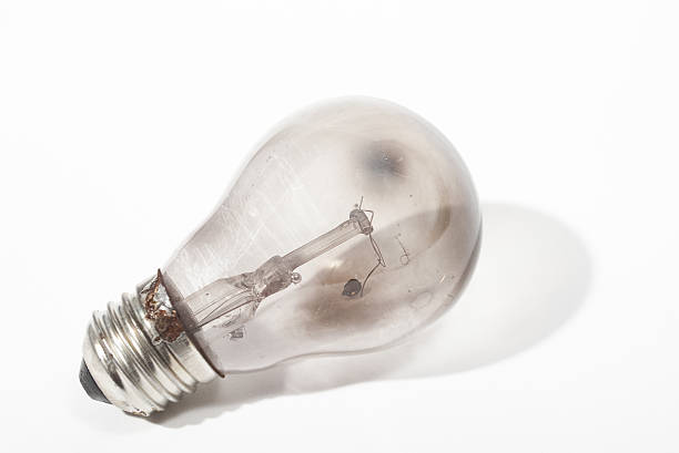 burnt light bulb stock photo