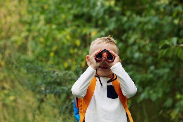istock The little boy young researcher exploring with binoculars 1041188206