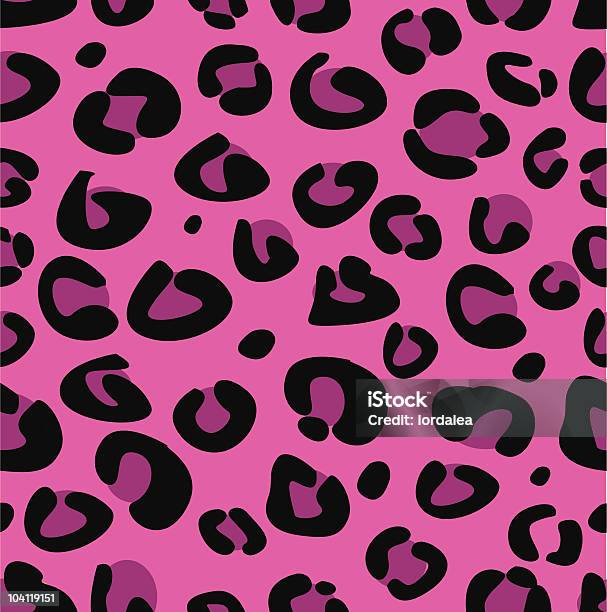 Seamless Pink Leopard Jaguar Texture Pattern Skin Background Vector Stock Illustration - Download Image Now