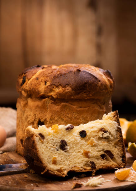 istock Italian Christmas cake. Panettone 1041195818