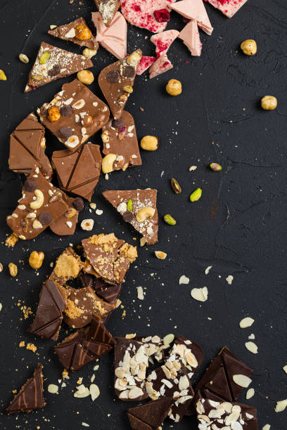 istock Luxury handmade chocolate on black background 1041201106