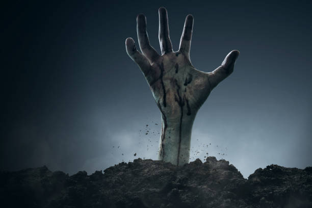 scary zombie hand - apocalypse date imagens e fotografias de stock