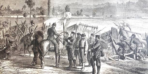 istock War between Germany and France: Field guard close to Fort Rogent 1041203766