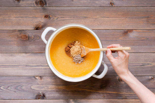 istock Ingredients for traditional gingerbread on the rustic wooden table 1041205066