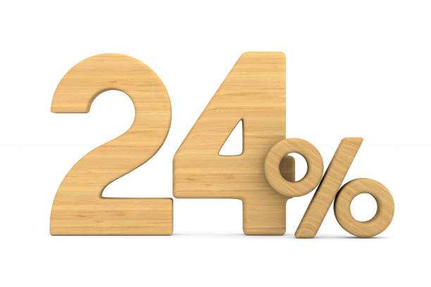 istock twenty four percent on white background. Isolated 3D illustration 1041206028