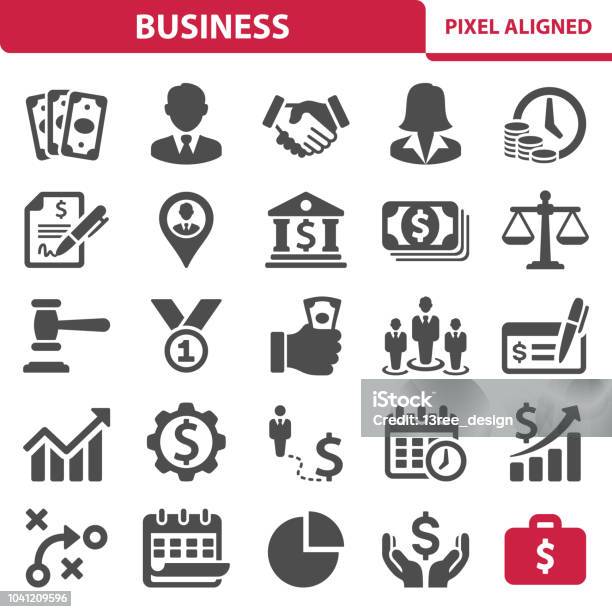 Business Icons Stock Illustration - Download Image Now - Icon Symbol, Business, Finance