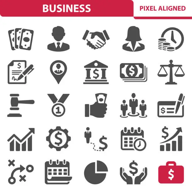 Vector illustration of Business Icons