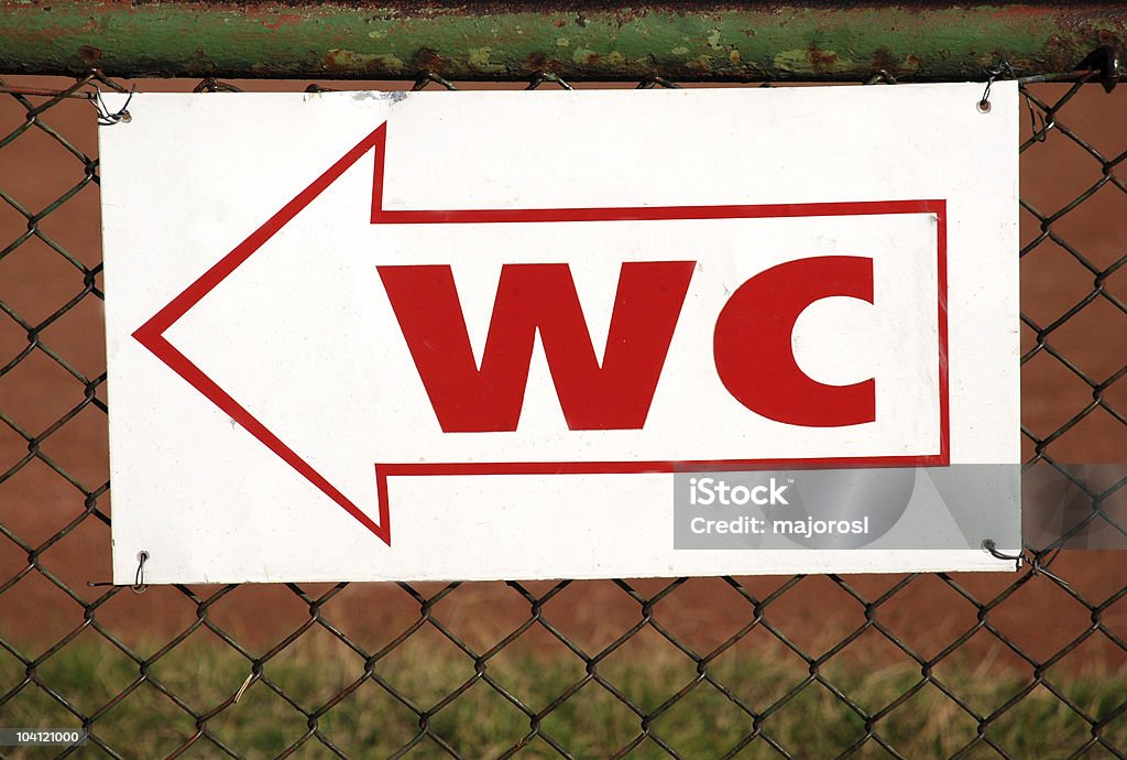 wc and toilet sign  Arrow Symbol Stock Photo