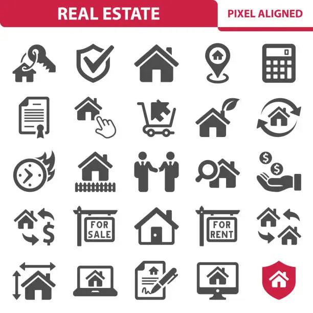 Vector illustration of Real Estate Icons