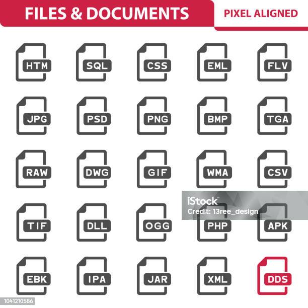 Files Documents Icons Stock Illustration - Download Image Now - Icon Symbol, Extensible Markup Language, File Folder