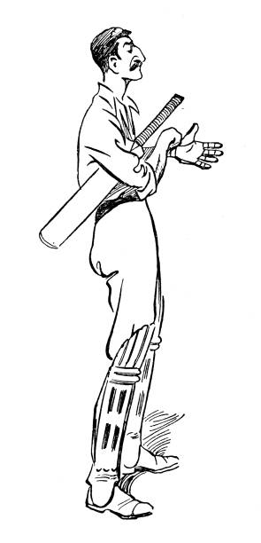 istock Antique engraving illustration: Cricket players 1041211384