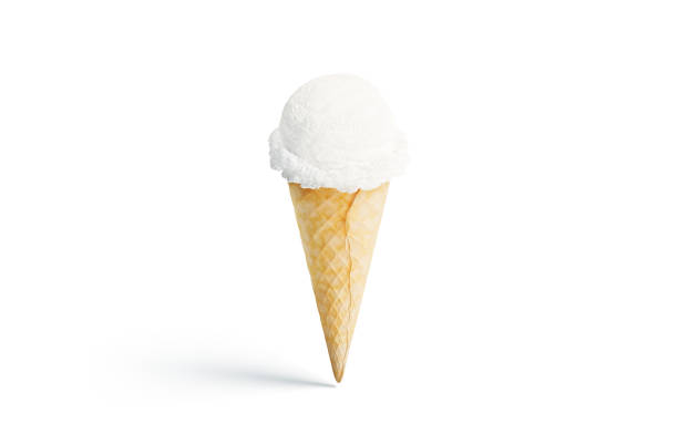 istock Blank white ice cream cone mockup, isolated 1041214606