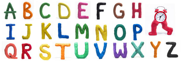 istock Latin Alphabet made from Play Clay. High quality photo 1041215220