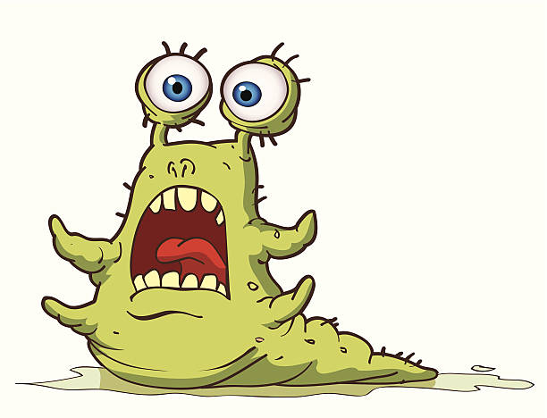 микроорганизм (онд - slug bacterium monster virus stock illustrations