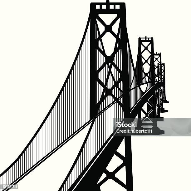 Greater Bay Bridge Stock Illustration - Download Image Now - San Francisco-Oakland Bay Bridge, Bridge - Built Structure, Vector