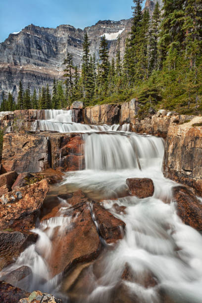 istock Giant Steps Waterfall, Banff National Park, Alberta, Canada with long exposure water 1041225672