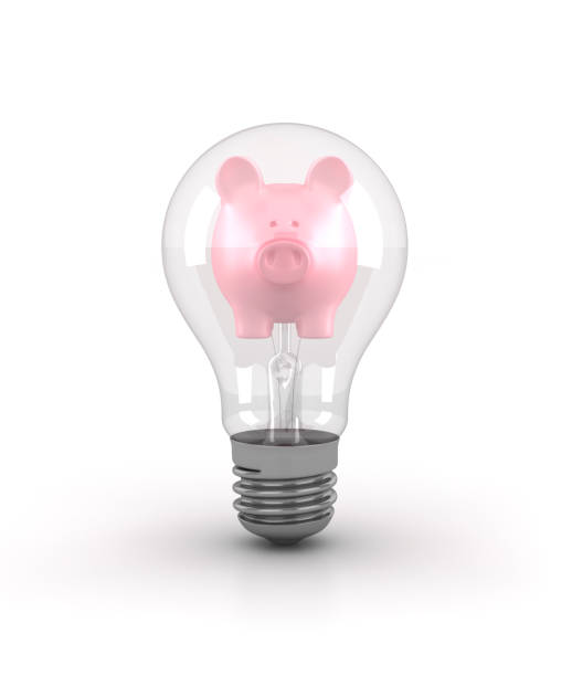 istock Piggy Bank inside Light Bulb - 3D Rendering 1041229872