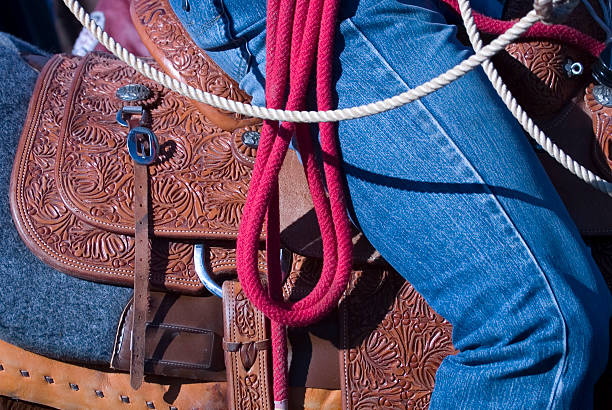 istock rodeo cowboy and saddle close-up 104123299