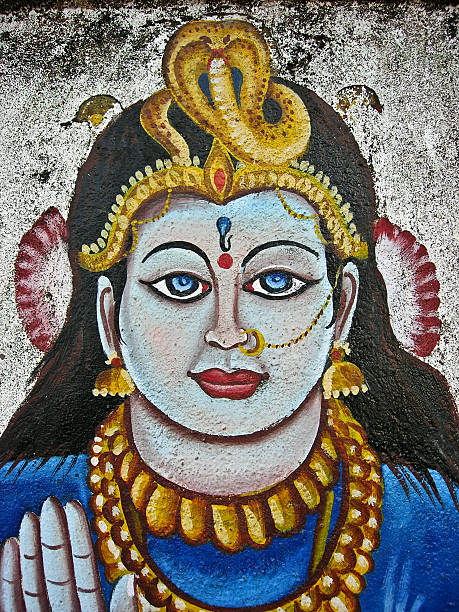 This is famous Lord shiva statue having length around 108 feet at Haridwar a holy city in India.