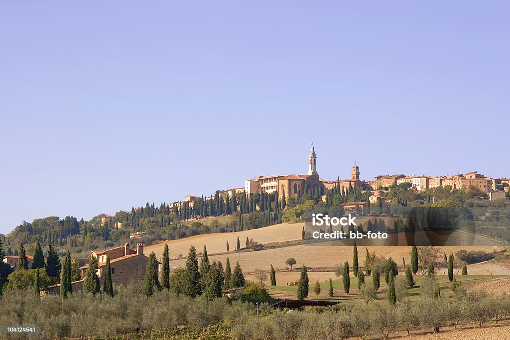 Pienza em der Toskana - Foto de stock de Ajardinado royalty-free