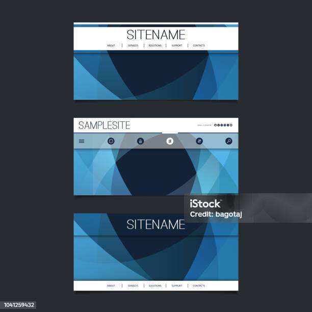 Web Design Elements Header Designs Stock Illustration - Download Image ...