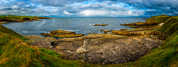panorama of typical landscape in Ireland