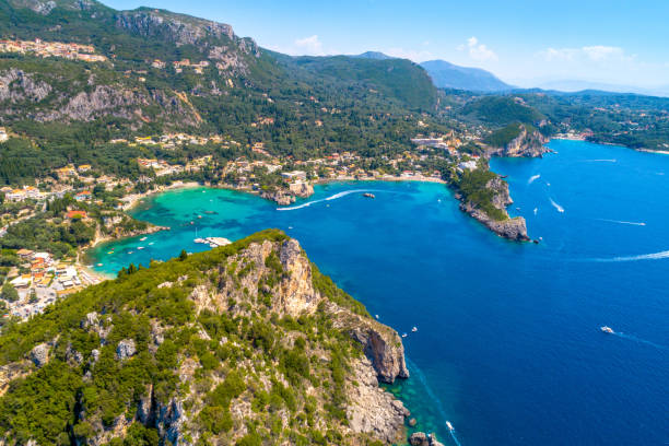 istock Paleokastritsa bay on Corfu island, Greece 1041294902