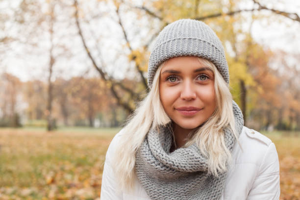istock Pretty woman outdoors on autumn background 1041305912