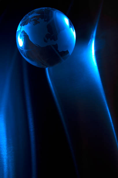 istock America on a glass globe with black backgroundblack background, 1041309582