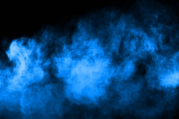 istock Blue powder explosion on black background. Colored cloud. Colorful dust explode. Paint Holi. 1041335624