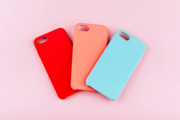 istock Set of colored silicone covers for smart phone 1041338636